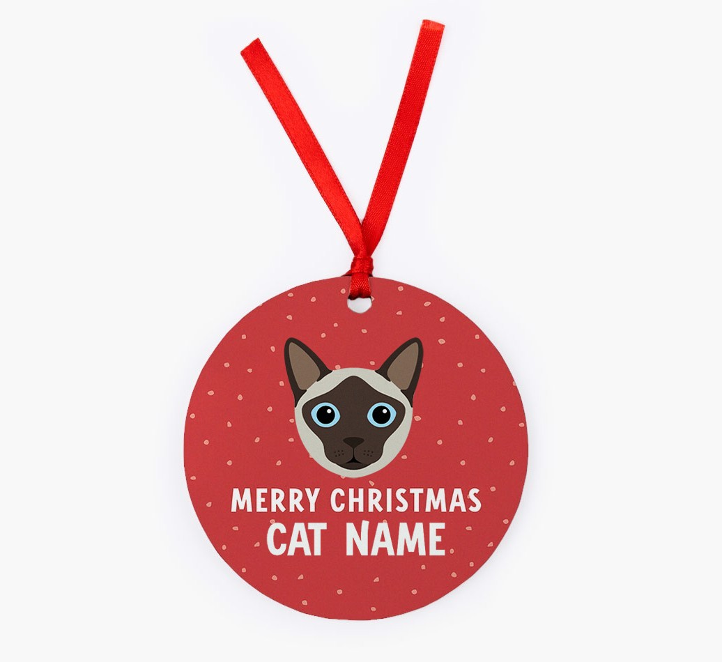 Meowy Christmas: Personalized {breedCommonName} Christmas Decoration
