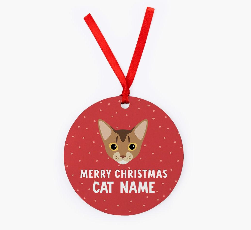 Meowy Christmas: Personalised {breedCommonName} Christmas Decoration