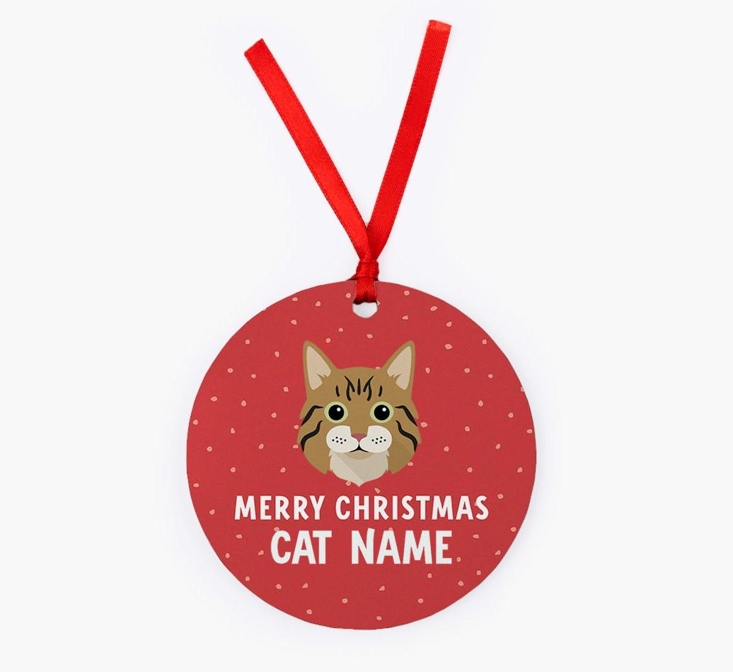 Meowy Christmas: Personalised {breedCommonName} Christmas Decoration