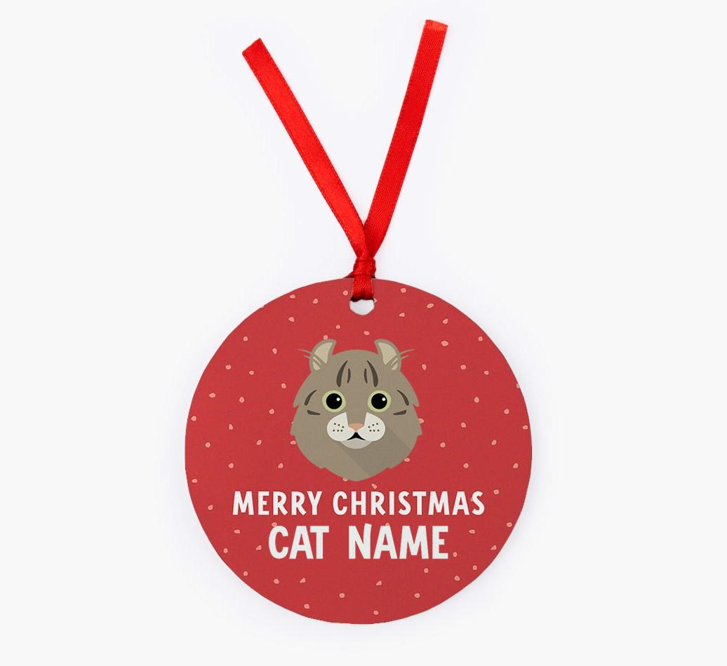 Meowy Christmas: Personalised {breedCommonName} Christmas Decoration