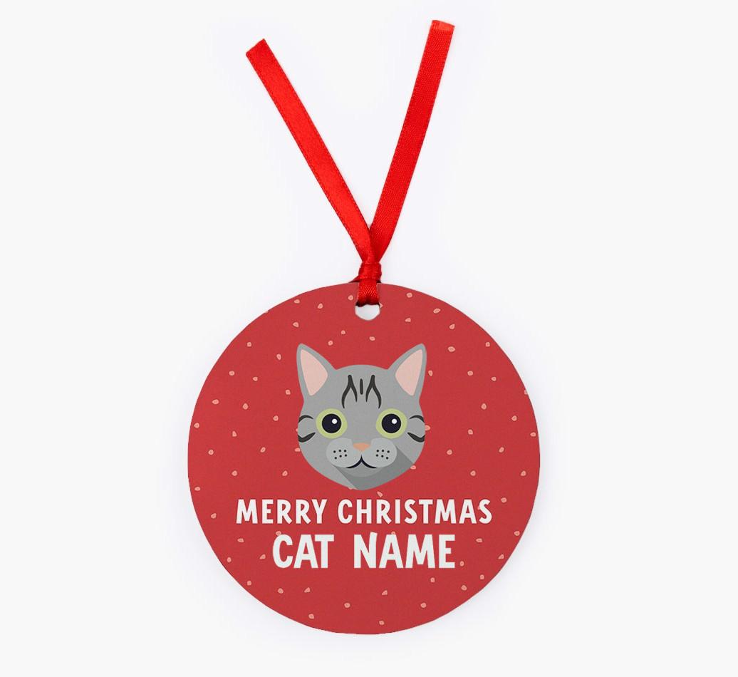 Meowy Christmas: Personalised {breedCommonName} Christmas Decoration