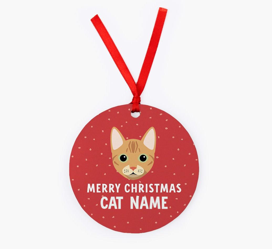 Meowy Christmas: Personalised {breedCommonName} Christmas Decoration