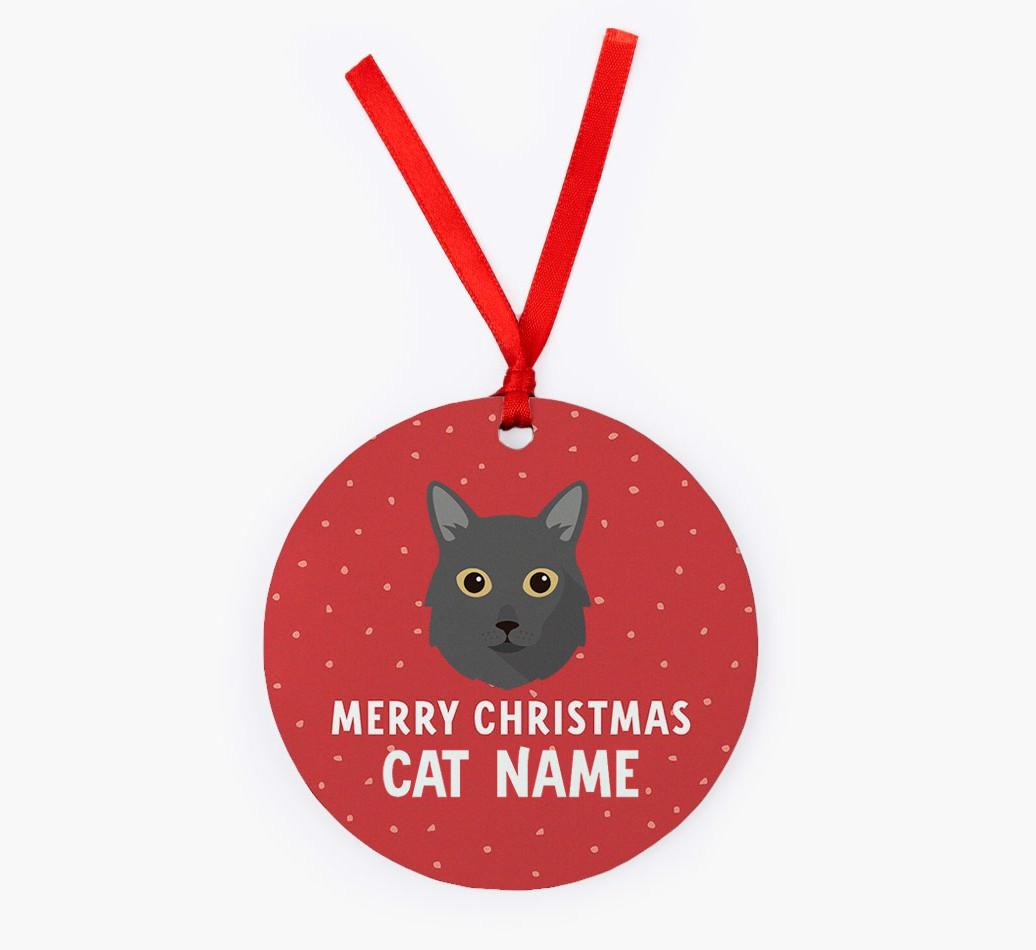 Meowy Christmas: Personalised {breedCommonName} Christmas Decoration
