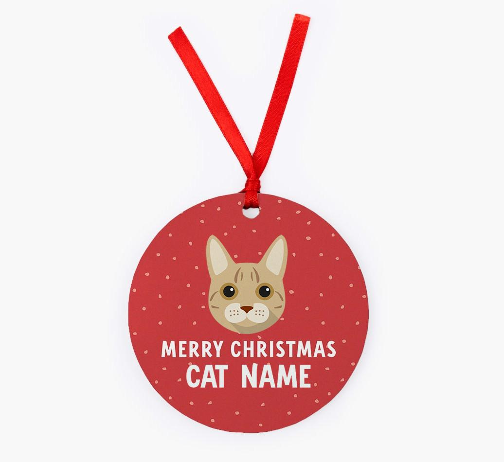 Meowy Christmas: Personalised {breedCommonName} Christmas Decoration