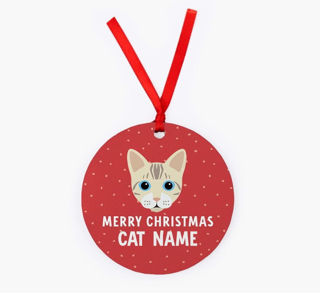 Meowy Christmas: Personalised {breedCommonName} Christmas Decoration