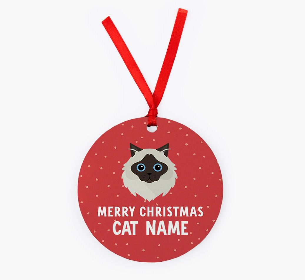 Meowy Christmas: Personalised {breedCommonName} Christmas Decoration