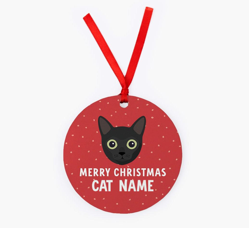 Meowy Christmas: Personalised {breedCommonName} Christmas Decoration