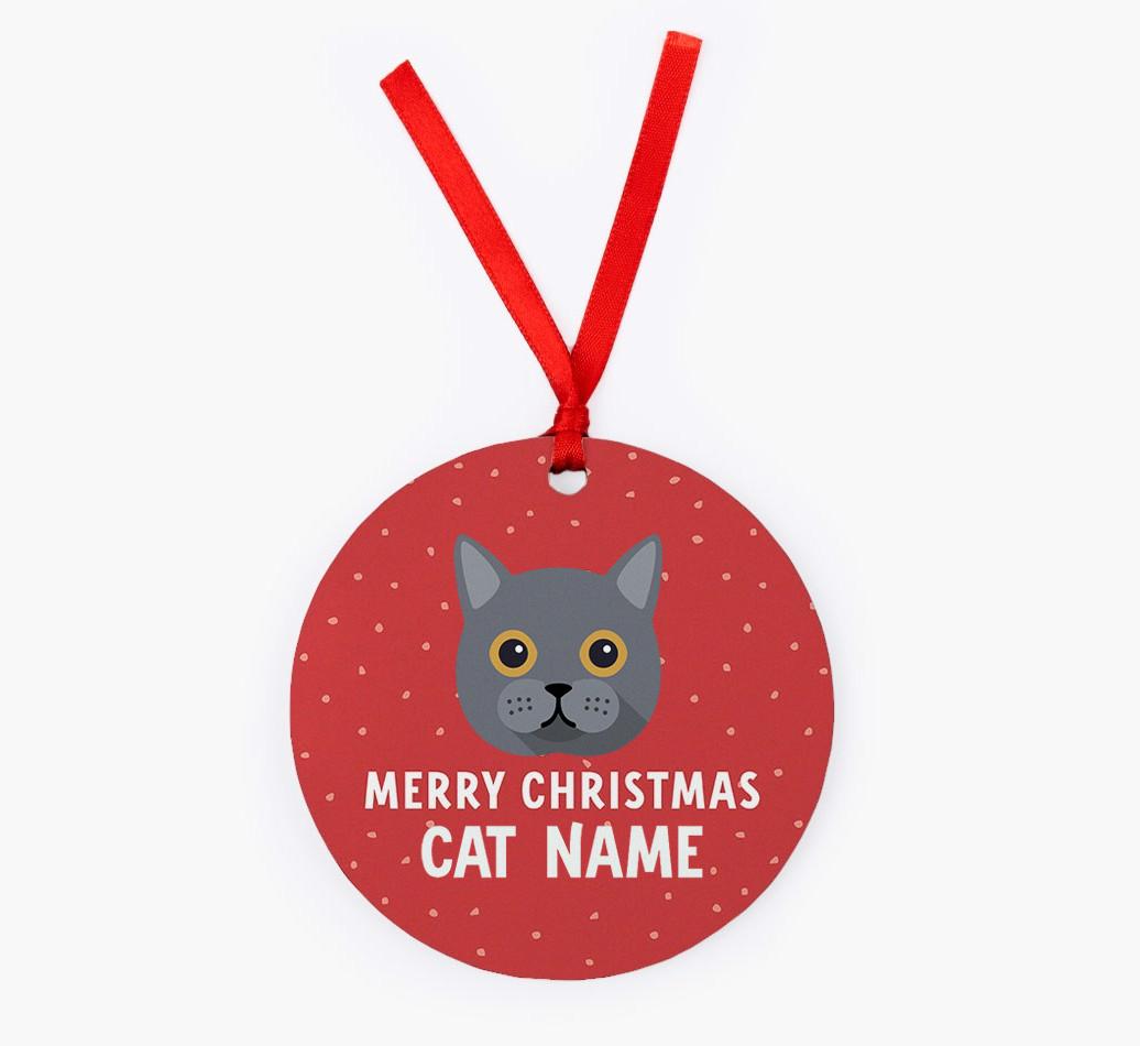 Meowy Christmas: Personalised {breedCommonName} Christmas Decoration