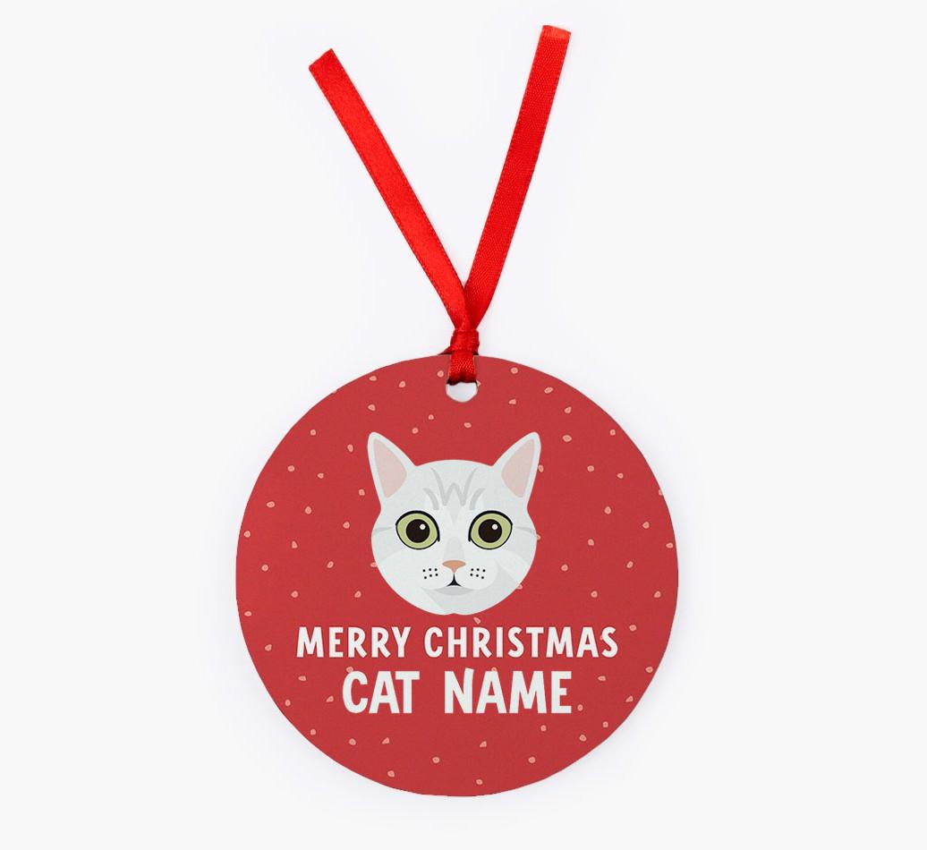 Meowy Christmas: Personalised {breedCommonName} Christmas Decoration