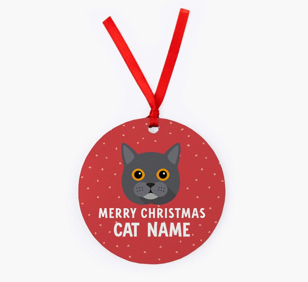 Meowy Christmas: Personalised {breedCommonName} Christmas Decoration