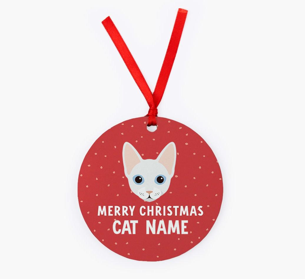 Meowy Christmas: Personalised {breedCommonName} Christmas Decoration