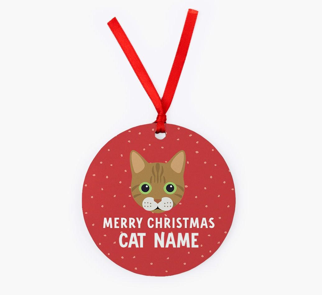 Meowy Christmas: Personalised {breedCommonName} Christmas Decoration