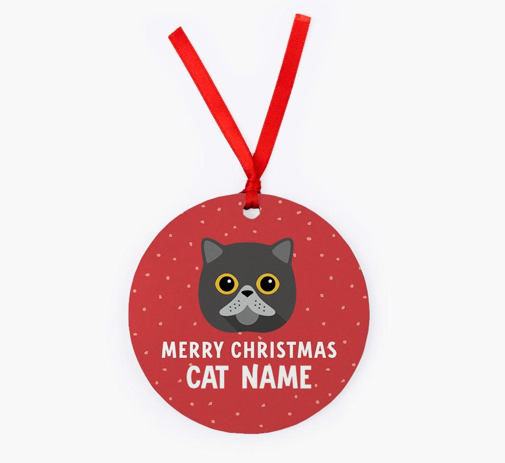 Meowy Christmas: Personalised {breedCommonName} Christmas Decoration