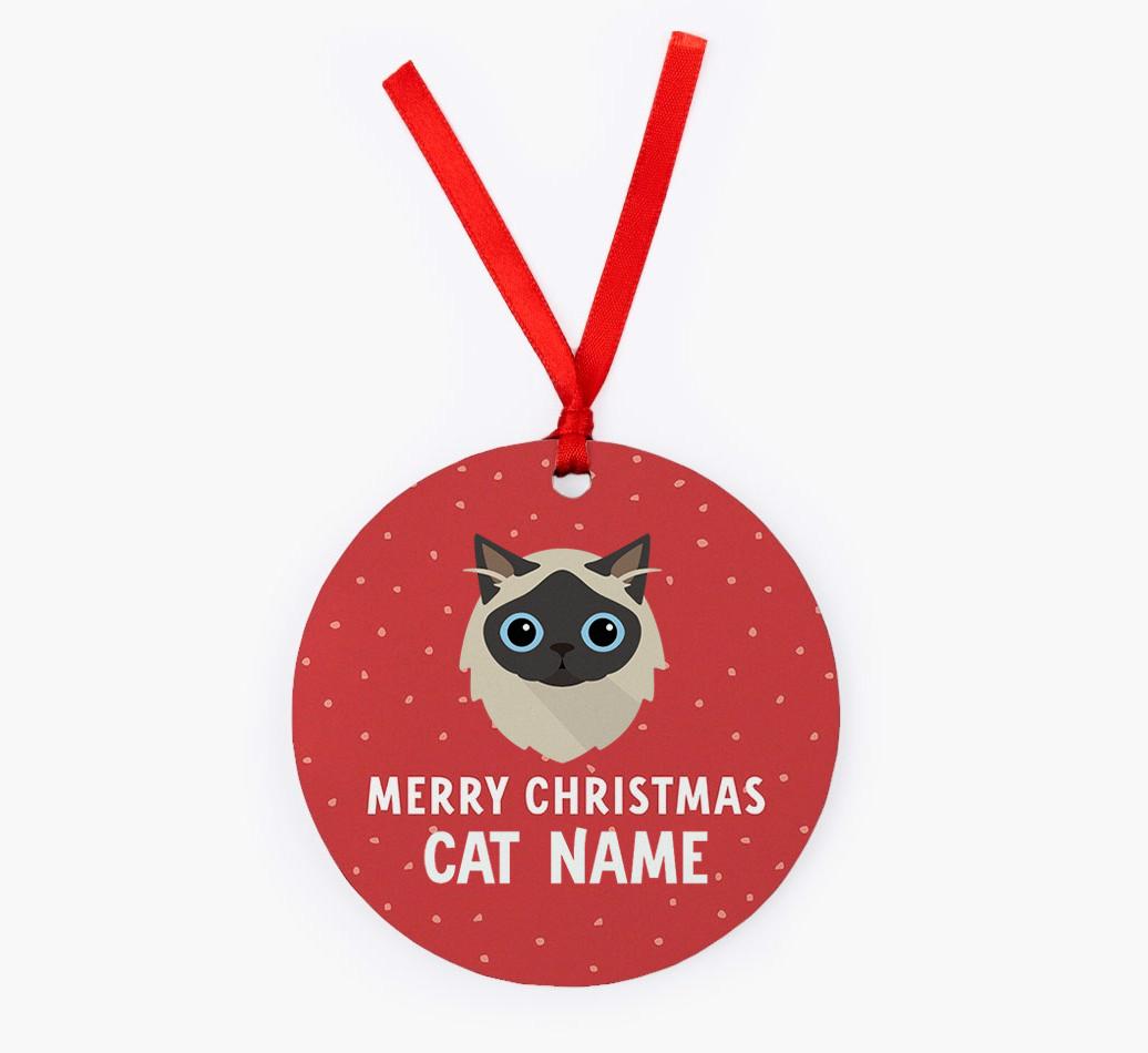 Meowy Christmas: Personalised {breedCommonName} Christmas Decoration