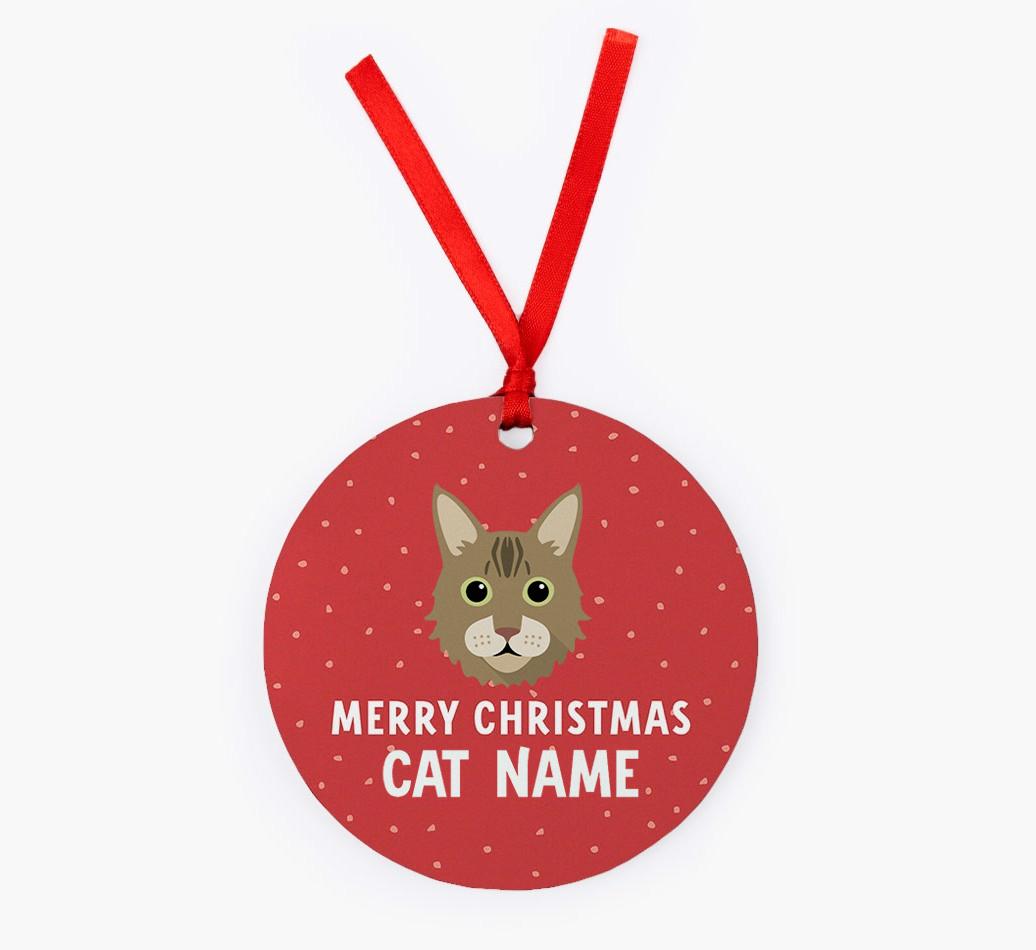 Meowy Christmas: Personalised {breedCommonName} Christmas Decoration