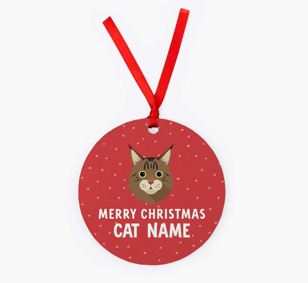 Meowy Christmas: Personalised {breedCommonName} Christmas Decoration