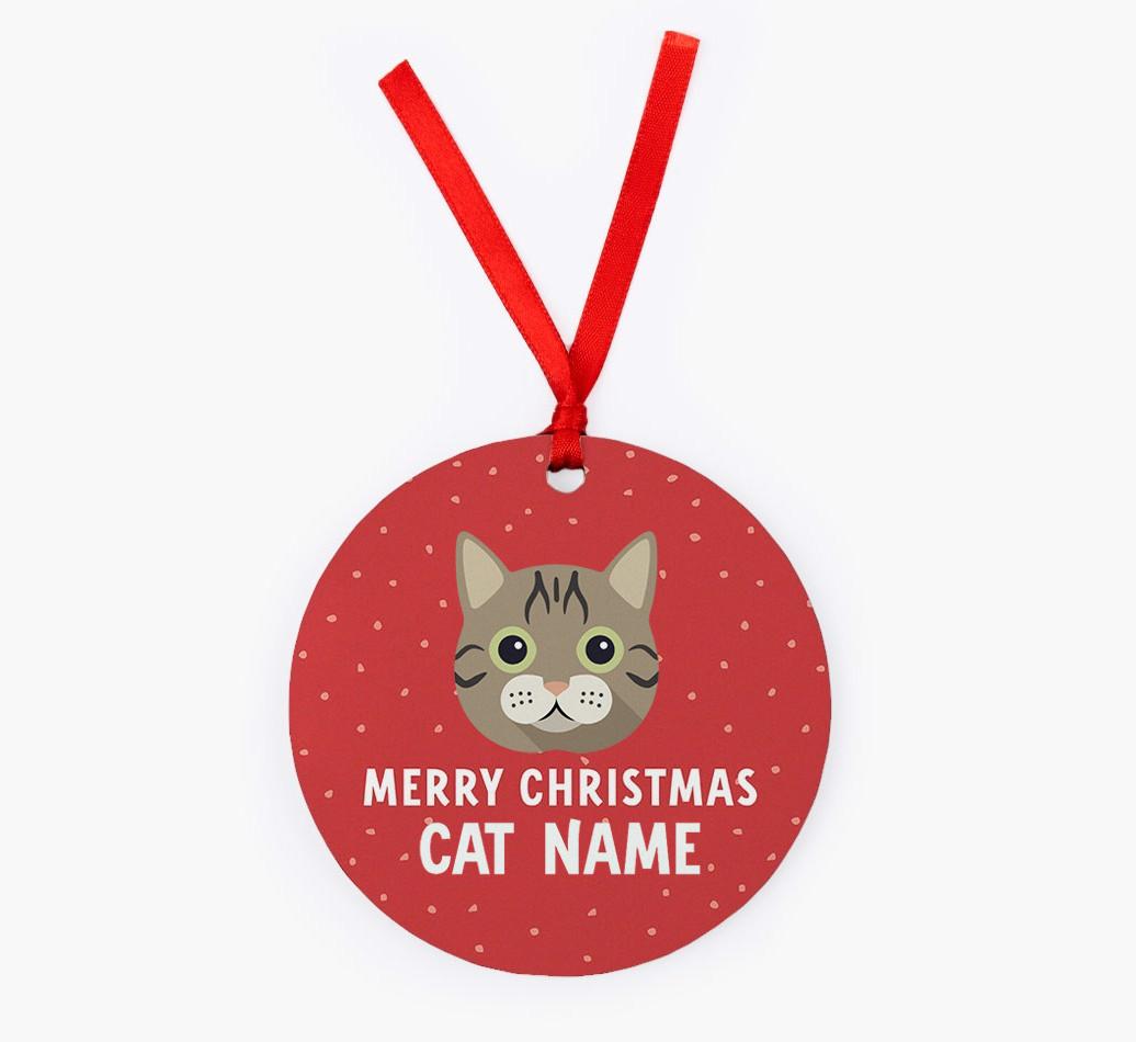 Meowy Christmas: Personalised {breedCommonName} Christmas Decoration