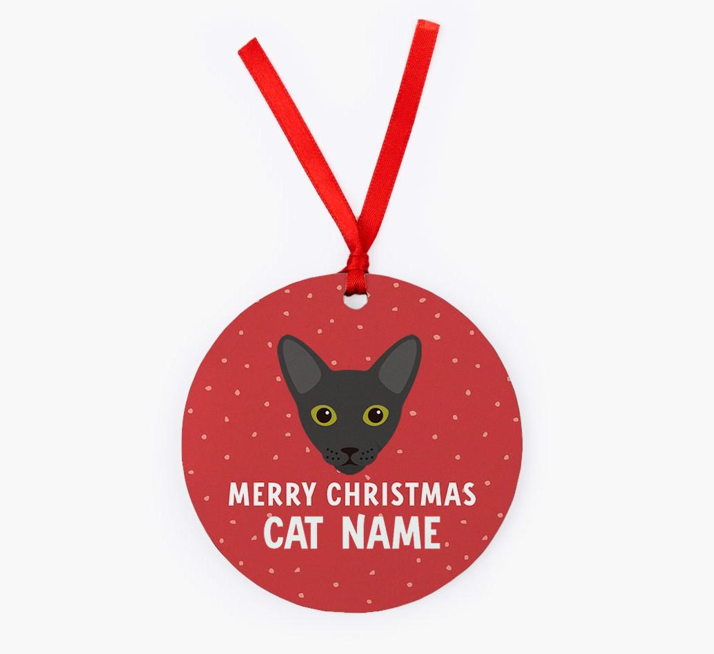 Meowy Christmas: Personalised {breedCommonName} Christmas Decoration
