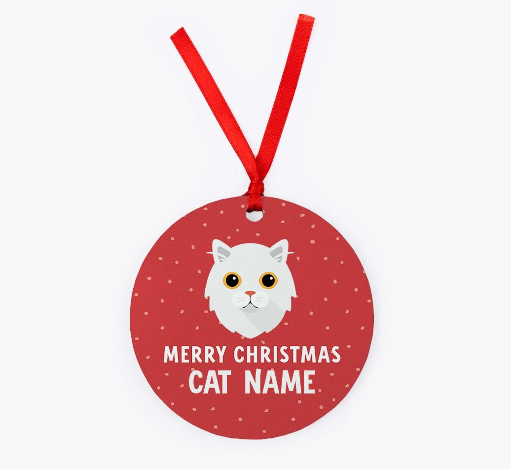 Meowy Christmas: Personalised {breedCommonName} Christmas Decoration