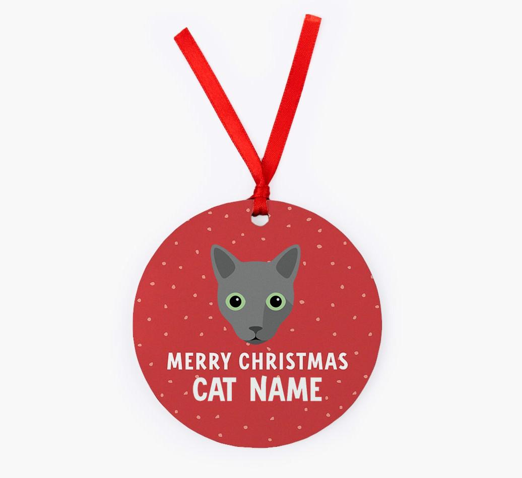 Meowy Christmas: Personalised {breedCommonName} Christmas Decoration