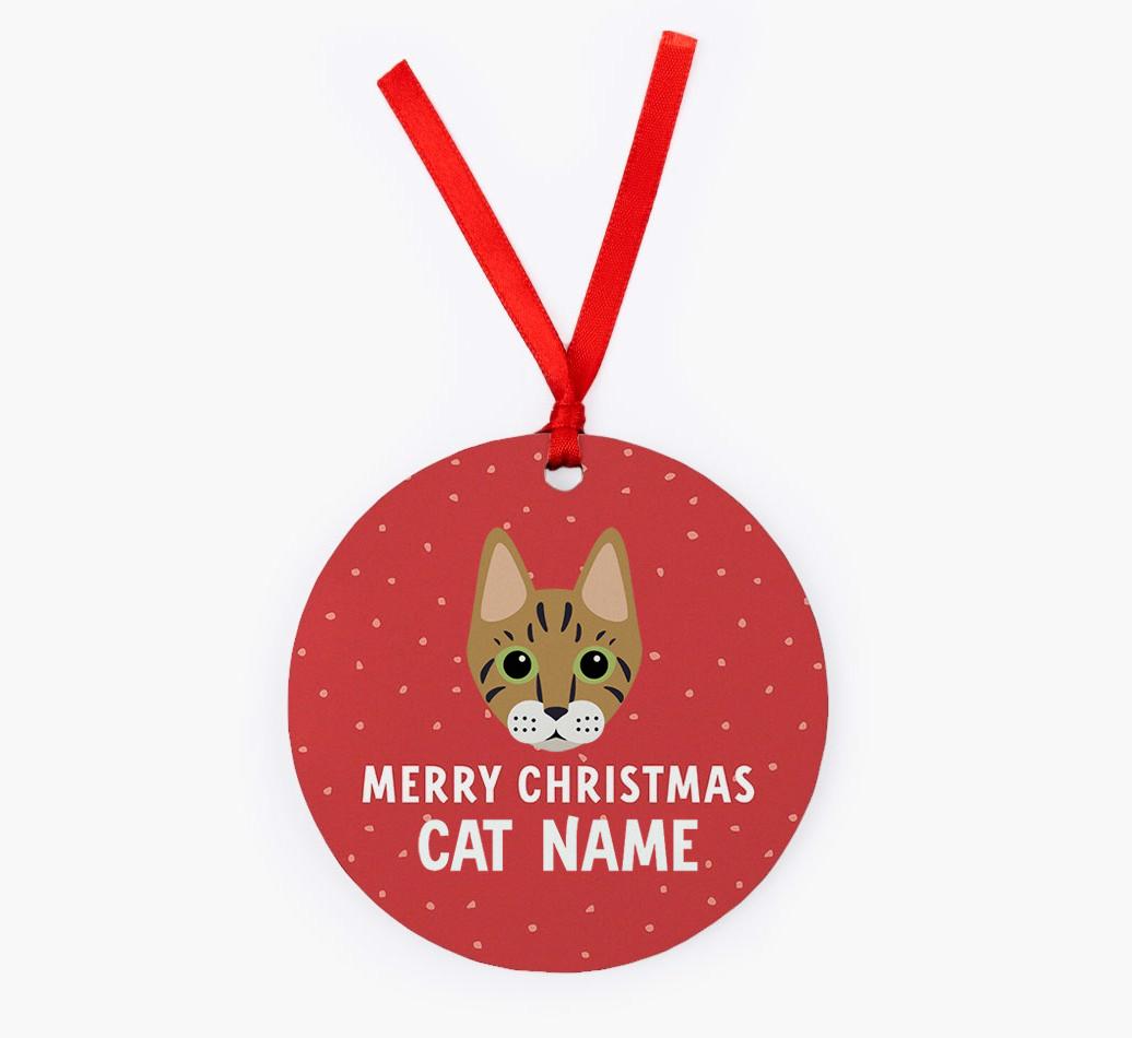 Meowy Christmas: Personalised {breedCommonName} Christmas Decoration