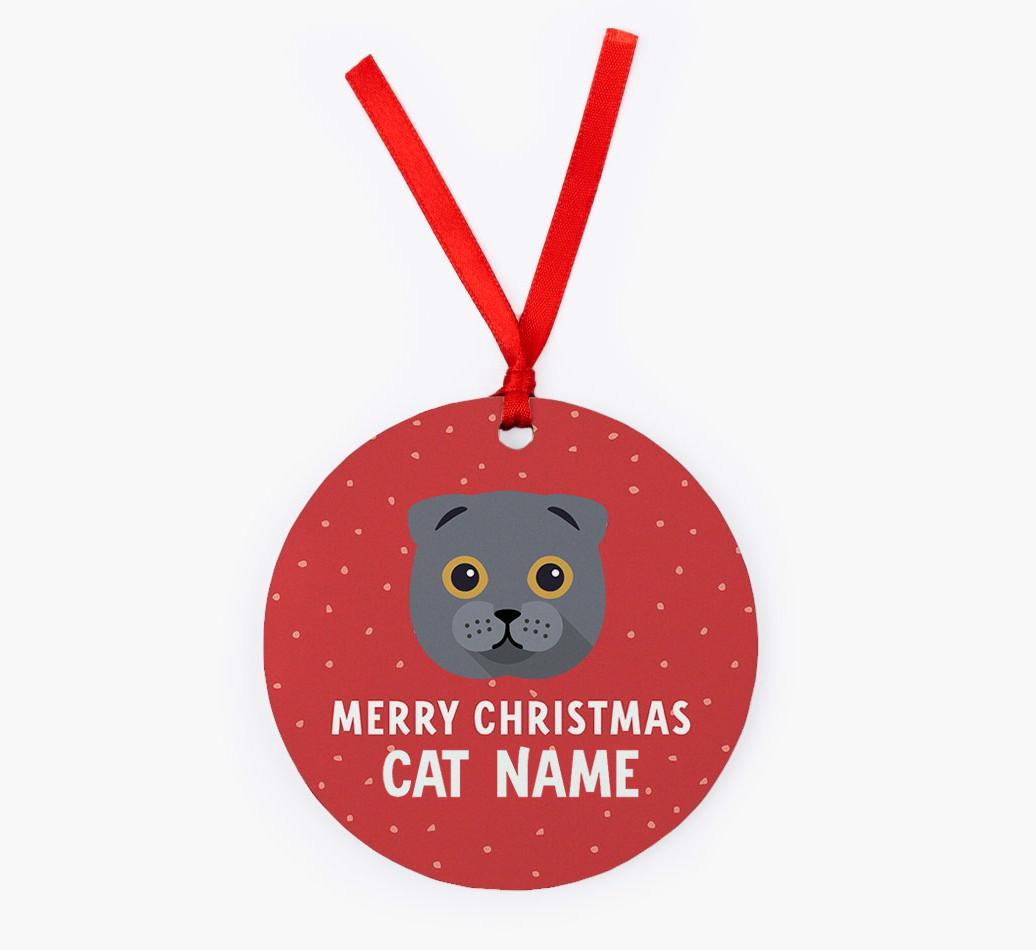 Meowy Christmas: Personalised {breedCommonName} Christmas Decoration