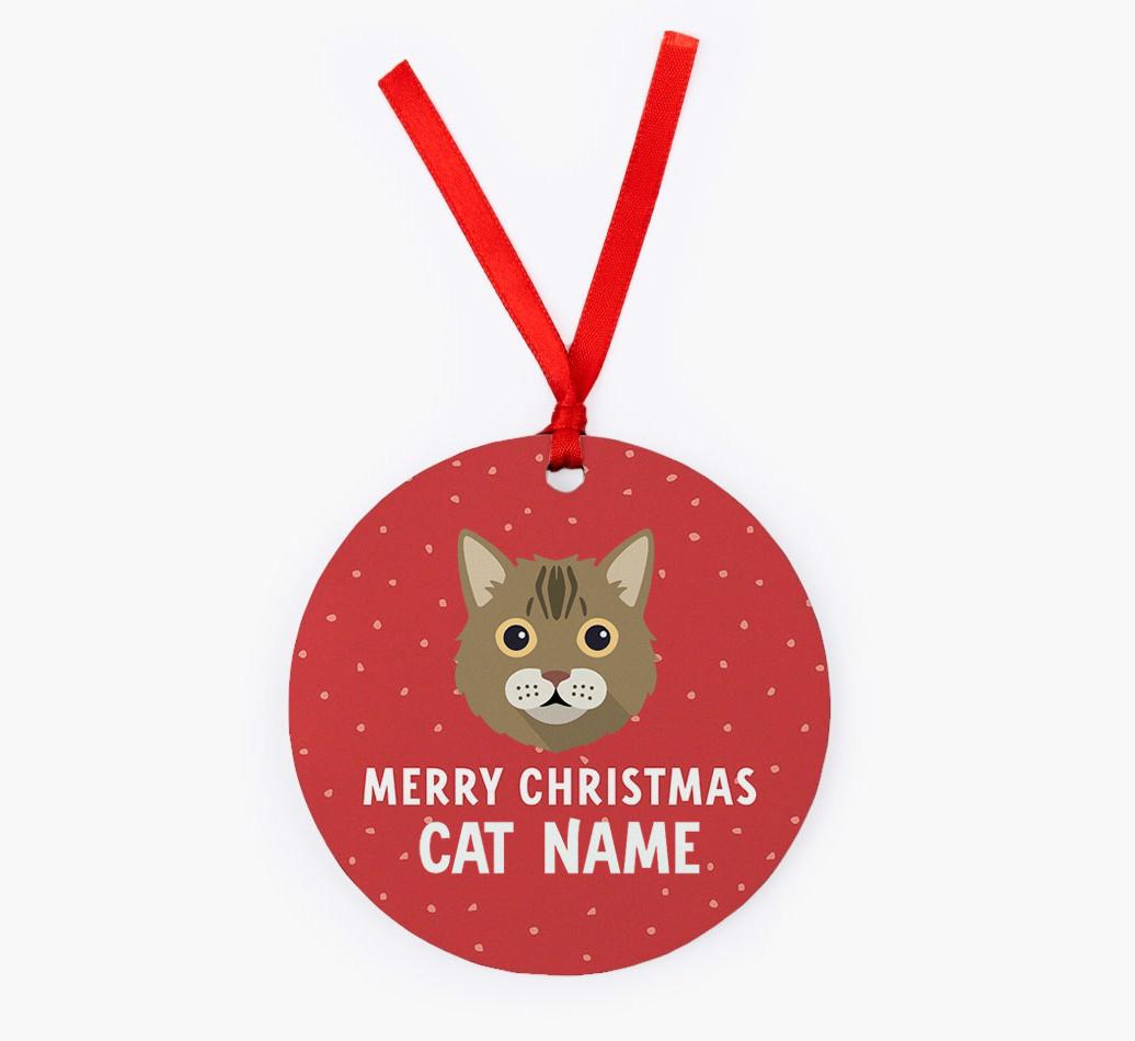 Meowy Christmas: Personalised {breedCommonName} Christmas Decoration