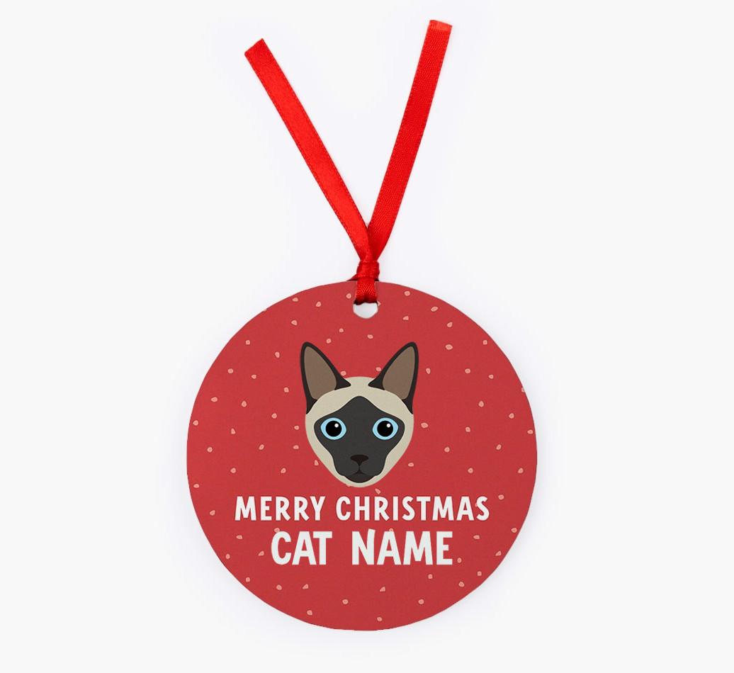 Meowy Christmas: Personalised {breedCommonName} Christmas Decoration