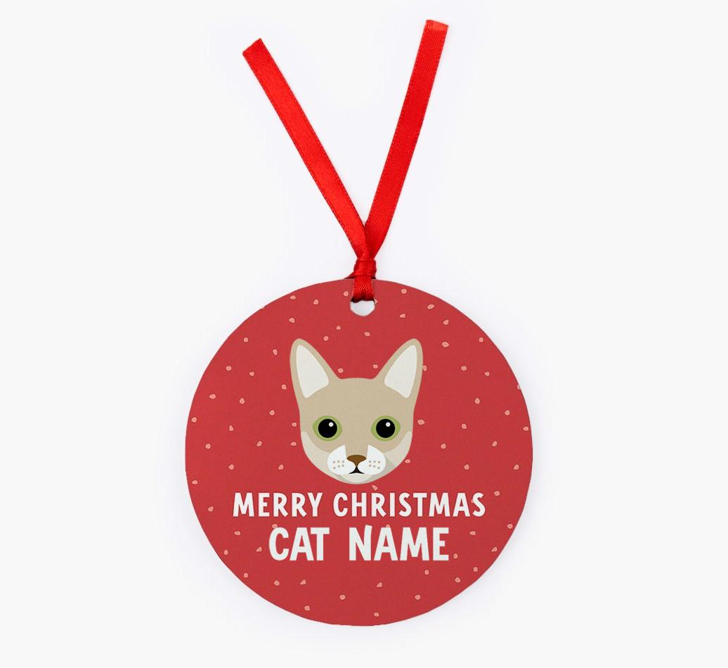 Meowy Christmas: Personalised {breedCommonName} Christmas Decoration