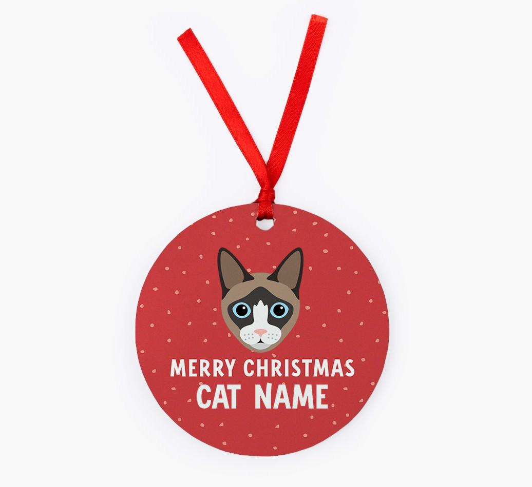 Meowy Christmas: Personalised {breedCommonName} Christmas Decoration