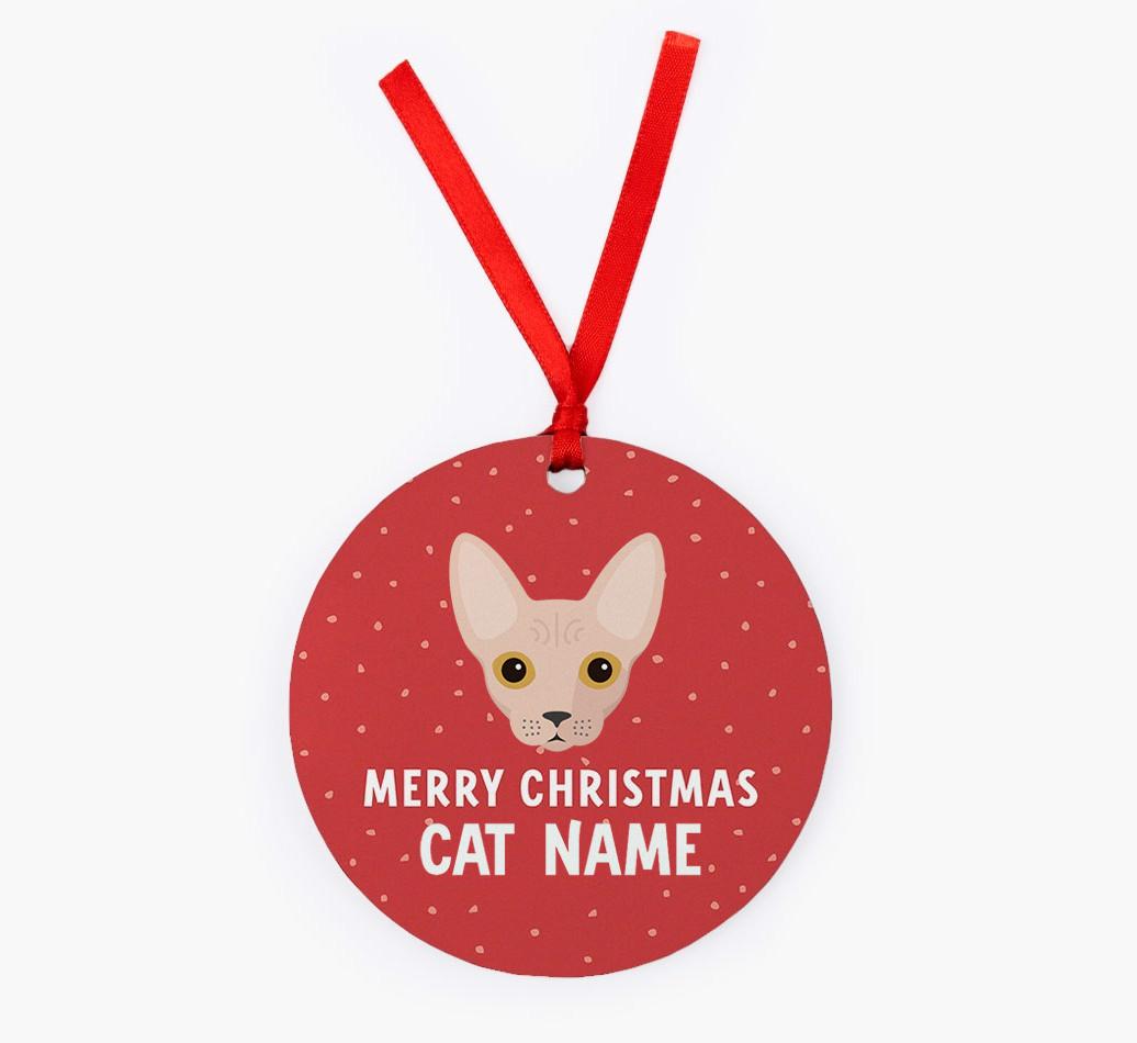 Meowy Christmas: Personalised {breedCommonName} Christmas Decoration