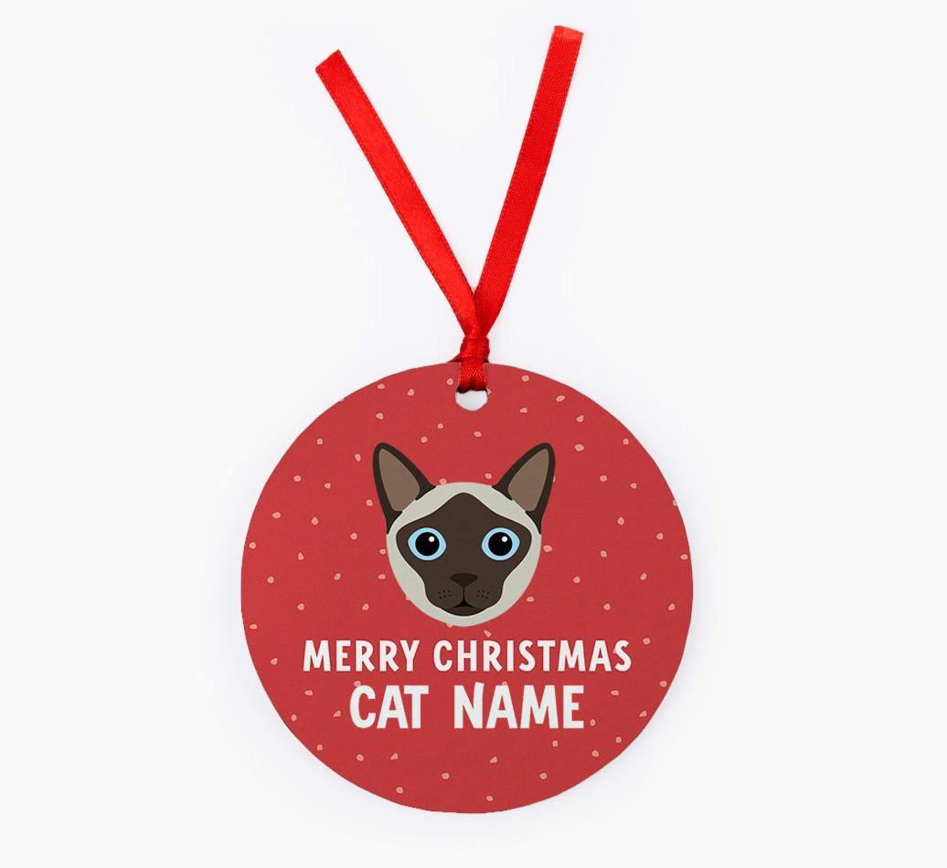 Meowy Christmas: Personalised {breedCommonName} Christmas Decoration