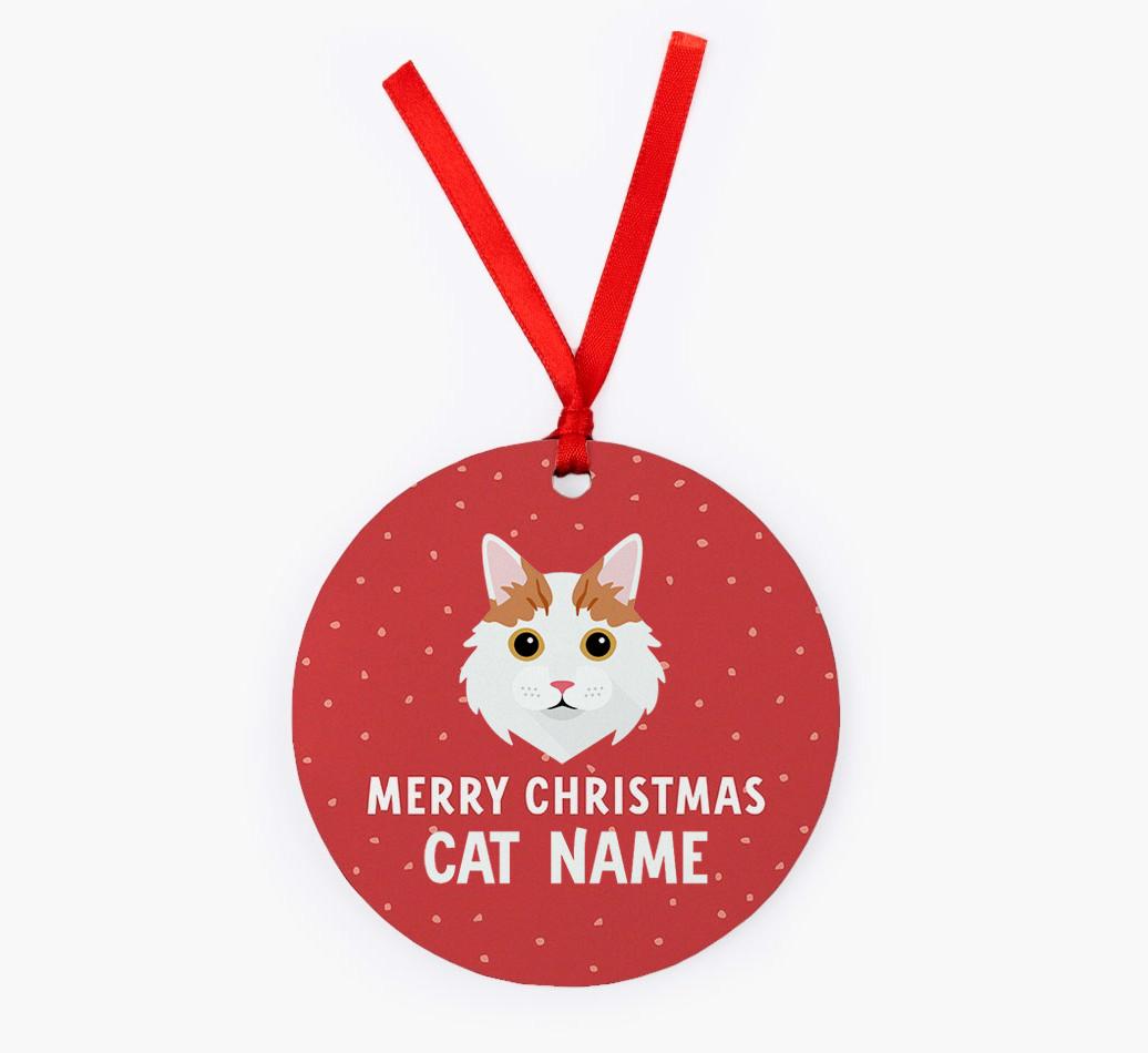 Meowy Christmas: Personalised {breedCommonName} Christmas Decoration