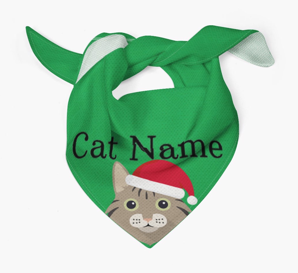 'Peeking' Christmas Icon - Personalised {breedFullName} Bandana