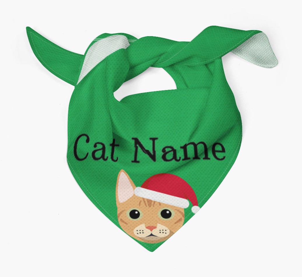 'Peeking' Christmas Icon - Personalised {breedFullName} Bandana
