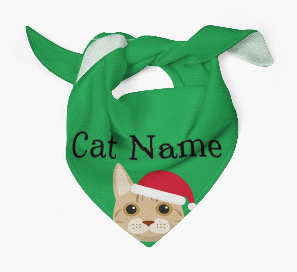 'Peeking' Christmas Icon - Personalised {breedFullName} Bandana