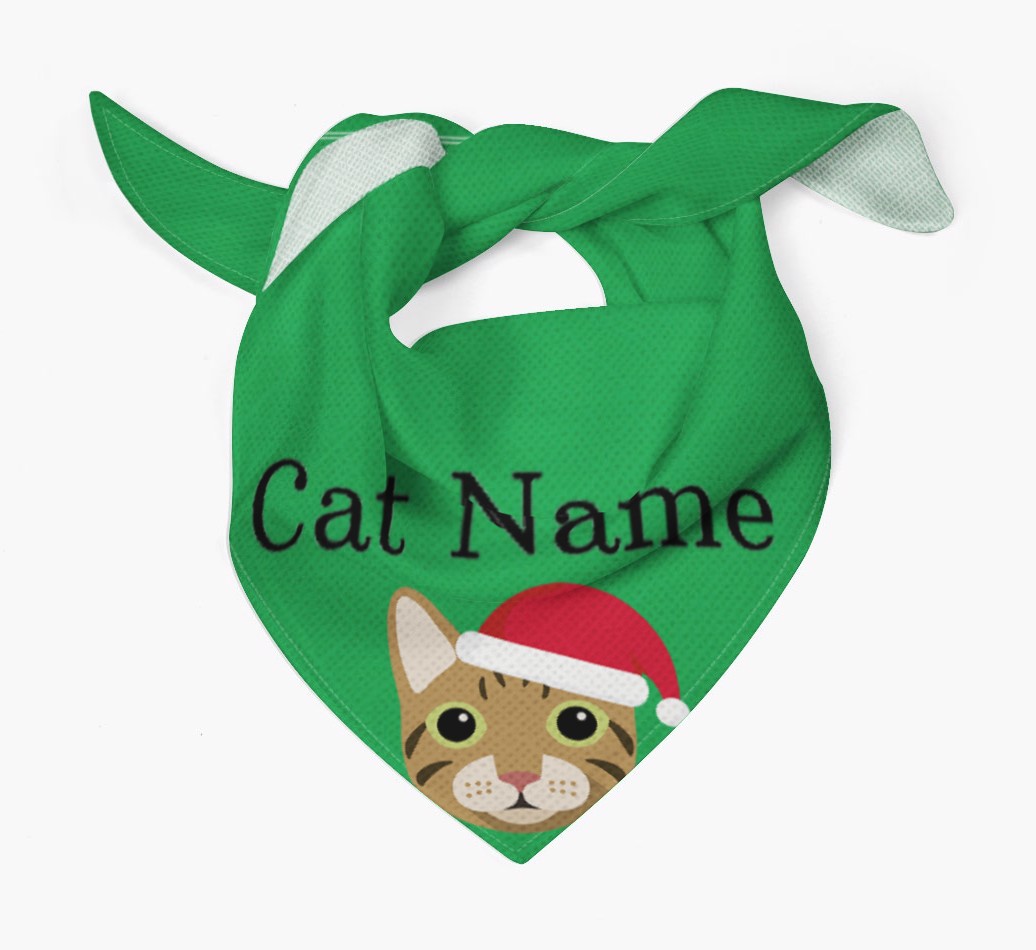 'Peeking' Christmas Icon - Personalised {breedFullName} Bandana