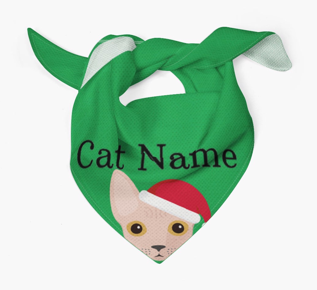 'Peeking' Christmas Icon - Personalised {breedFullName} Bandana