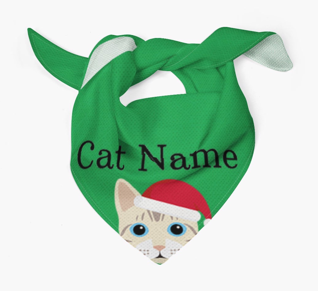 'Peeking' Christmas Icon - Personalised {breedFullName} Bandana