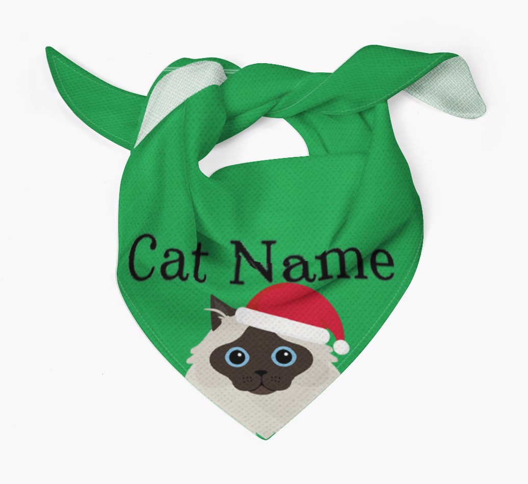 'Peeking' Christmas Icon - Personalised {breedFullName} Bandana