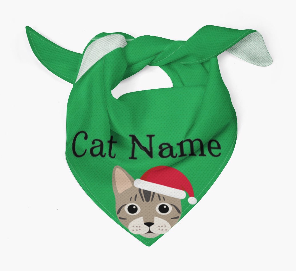 'Peeking' Christmas Icon - Personalised {breedFullName} Bandana