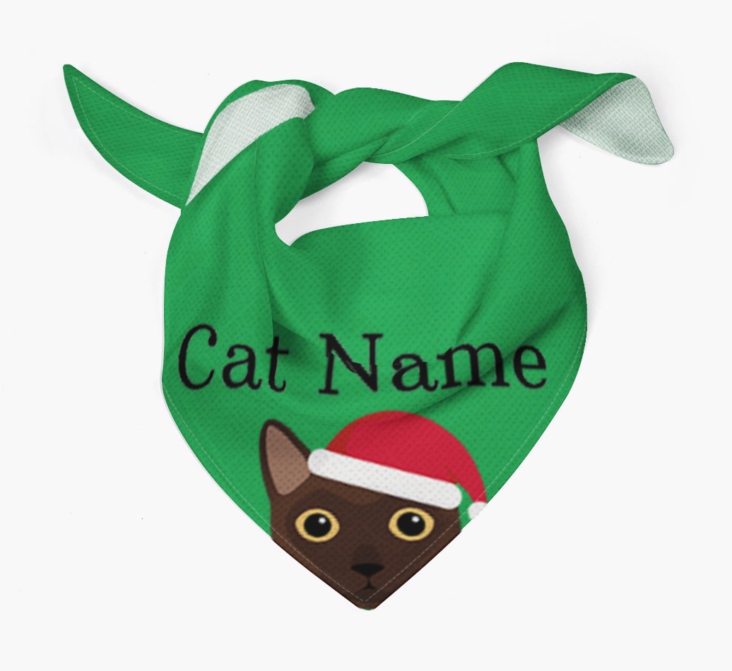 'Peeking' Christmas Icon - Personalised {breedFullName} Bandana