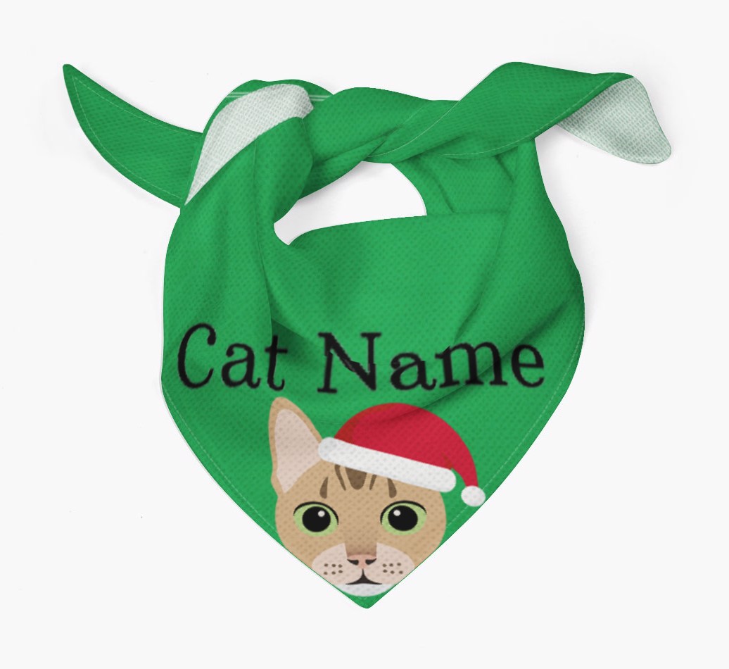 'Peeking' Christmas Icon - Personalised {breedFullName} Bandana