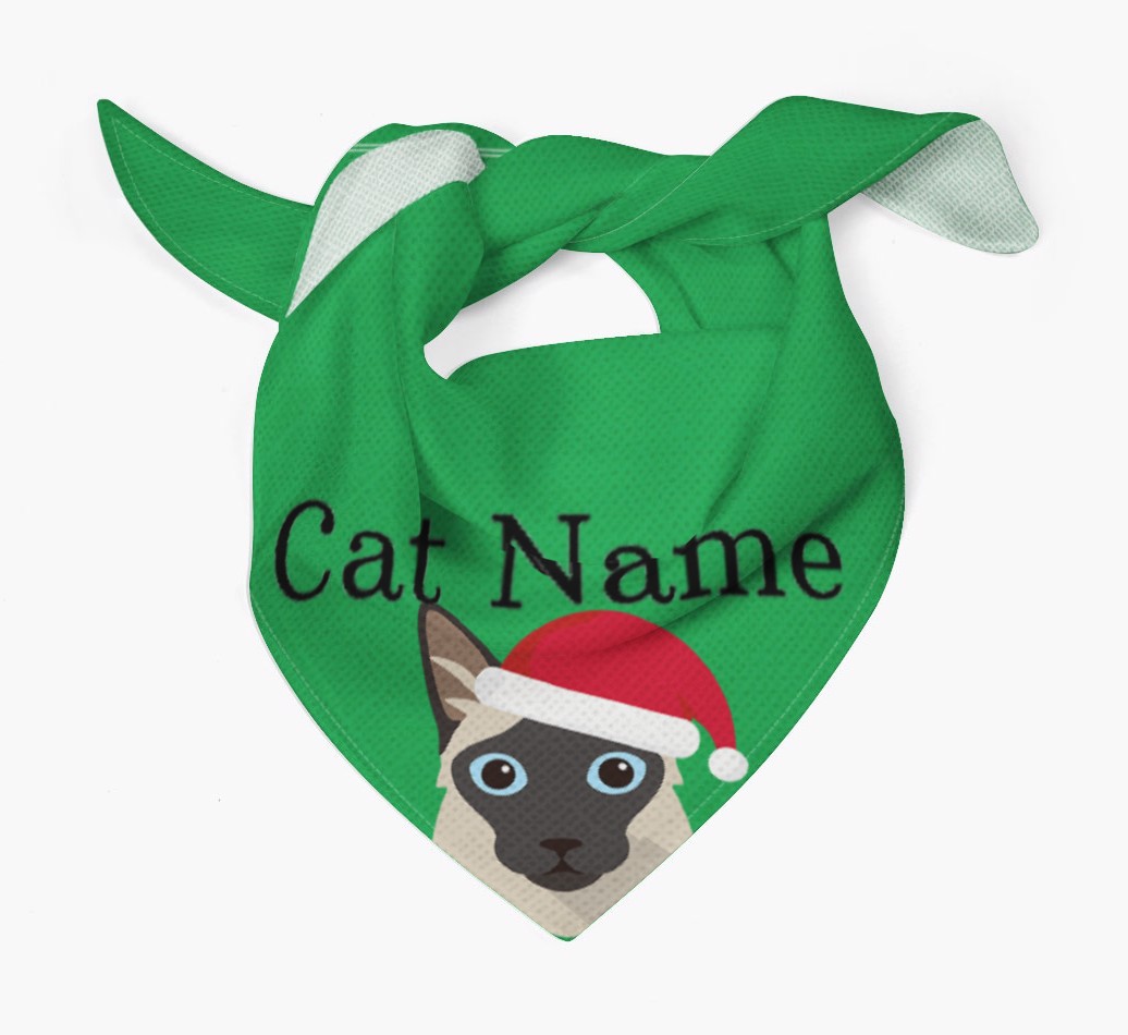 'Peeking' Christmas Icon - Personalised {breedFullName} Bandana