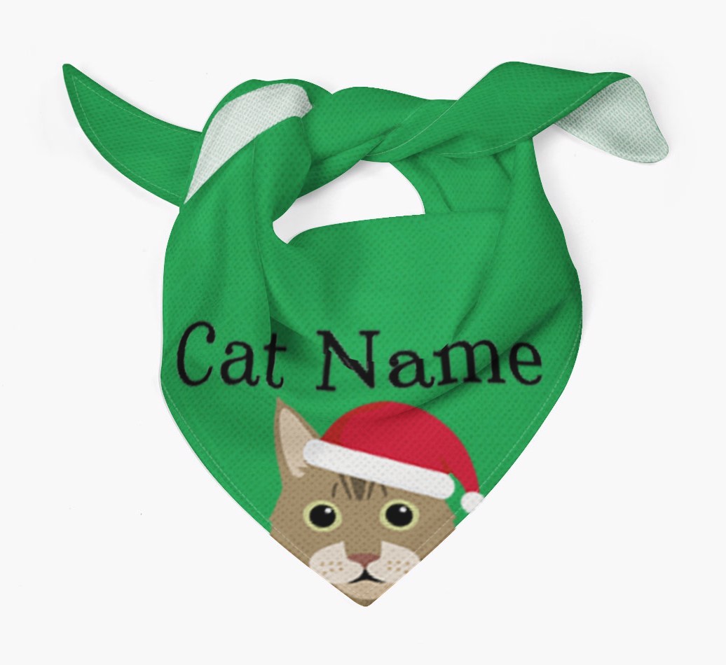 'Peeking' Christmas Icon - Personalised {breedFullName} Bandana
