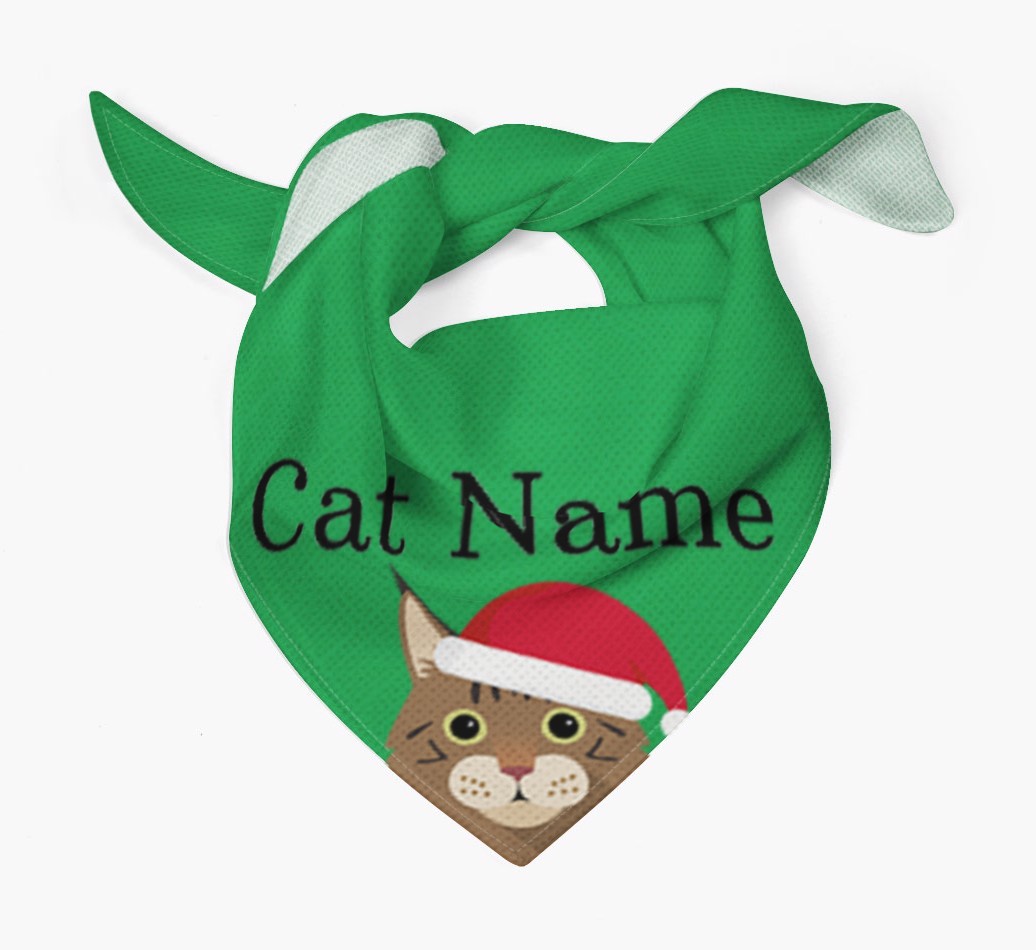 'Peeking' Christmas Icon - Personalised {breedFullName} Bandana