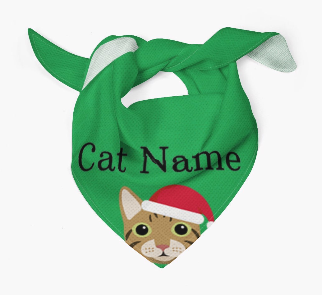 'Peeking' Christmas Icon - Personalised {breedFullName} Bandana