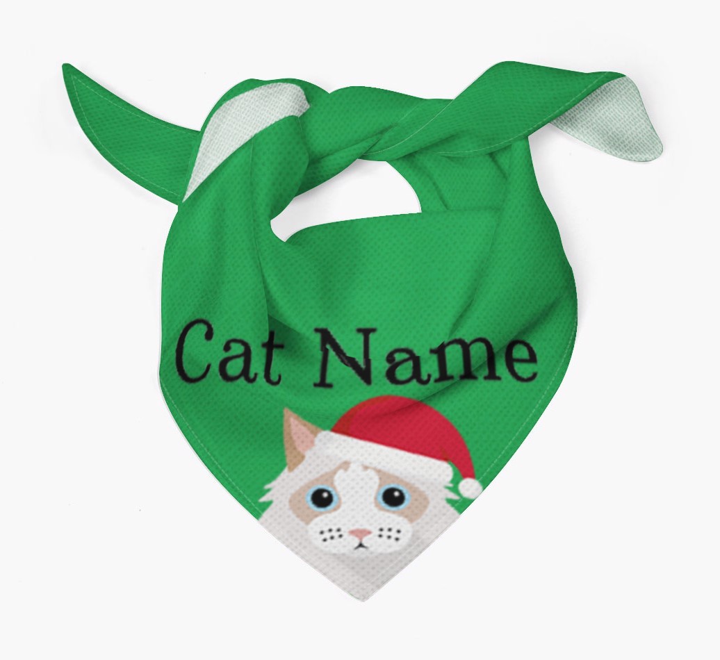 'Peeking' Christmas Icon - Personalised {breedFullName} Bandana