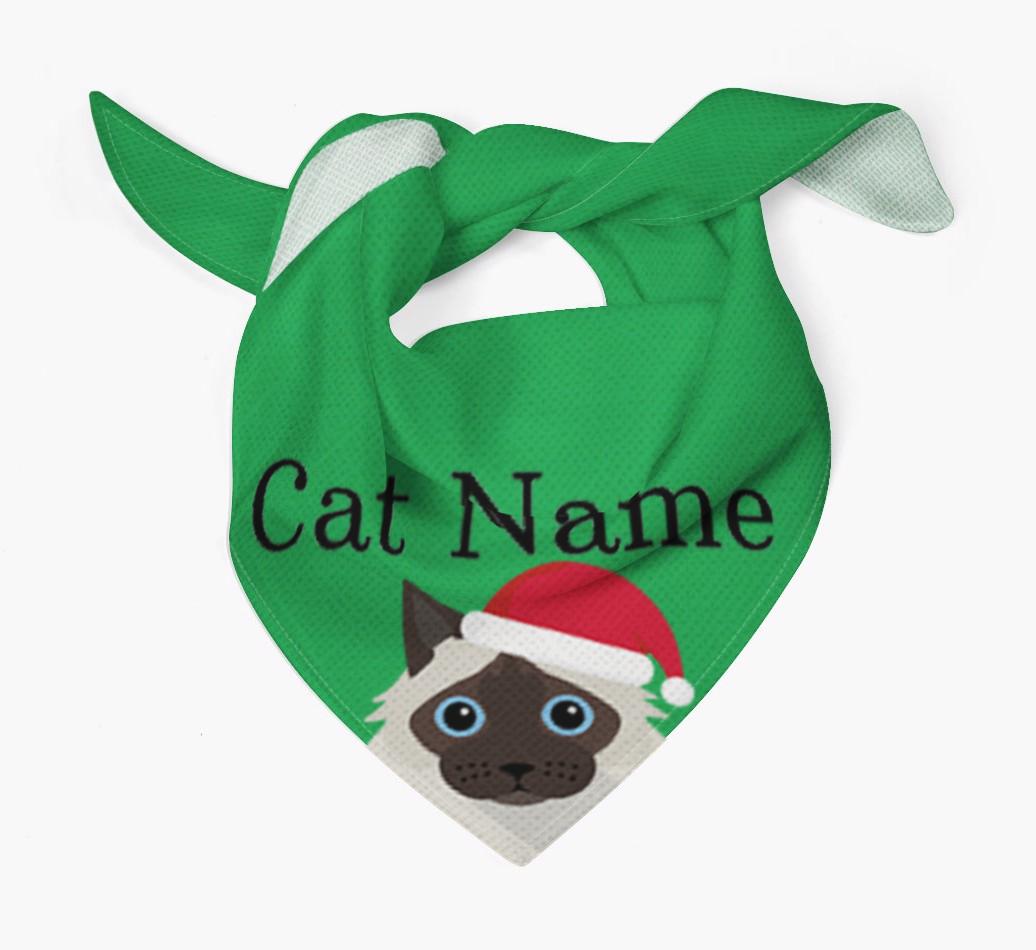 'Peeking' Christmas Icon - Personalised {breedFullName} Bandana
