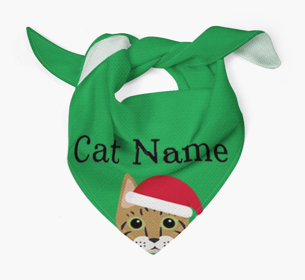 'Peeking' Christmas Icon - Personalised {breedFullName} Bandana